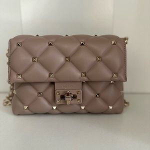Authentic Valentino bag stud nude
